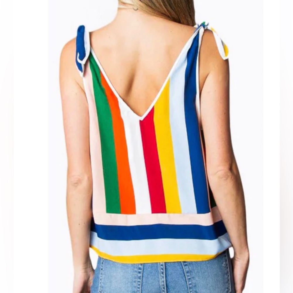 Merle Norman Multicolor Striped Camisole - Picture 2 of 7